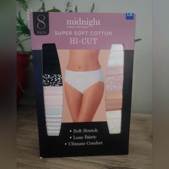 Carole Hochman - 8-Pack Midnight Hi-Cut Super Soft Cotton ALL SIZES - Picture 4 of 6